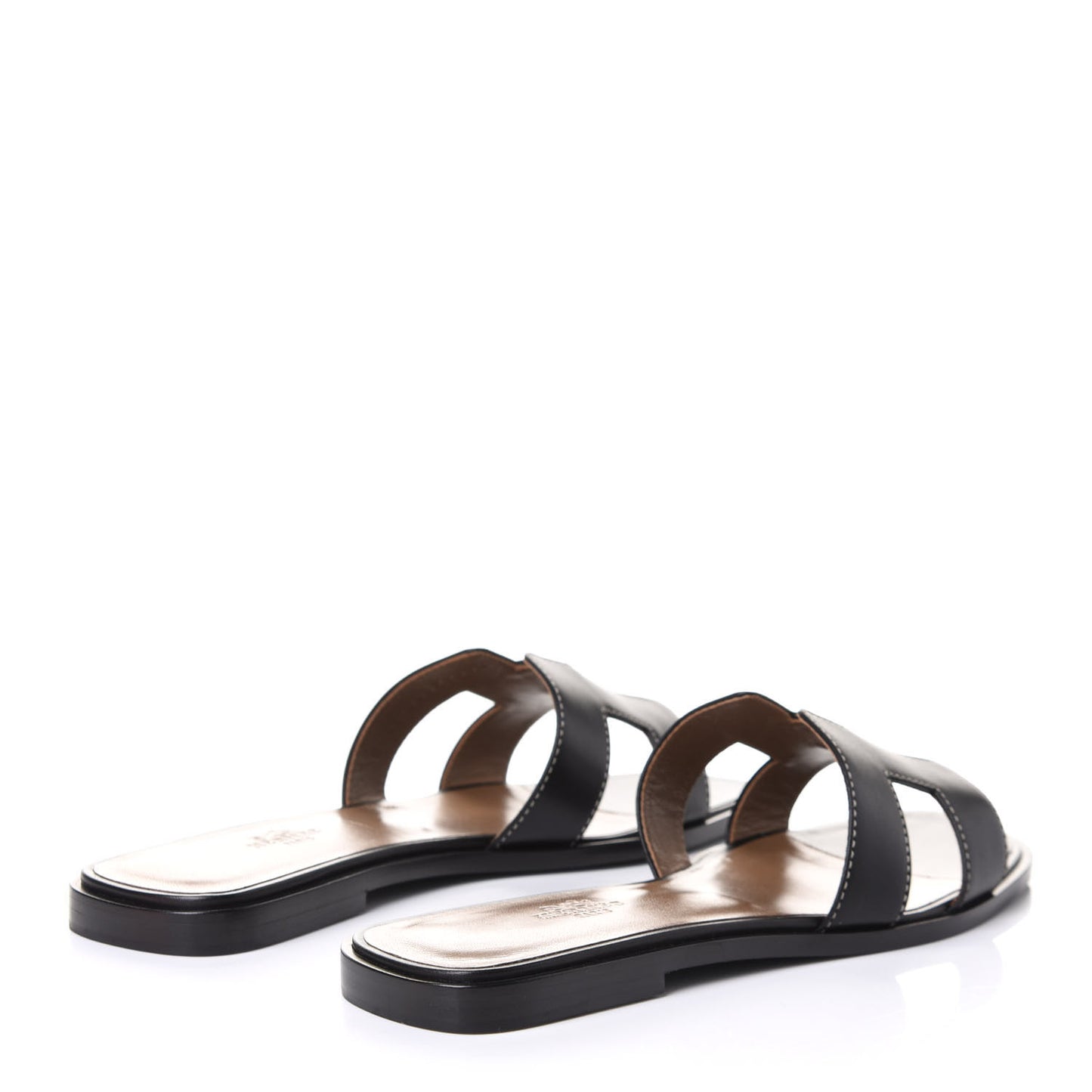 Box Calfskin Oran Sandals 39 Black