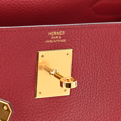Hermes Togo Kelly Retourne 28 Rouge Grenat 6 of 10