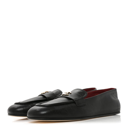 Chanel Goatskin CC Mocassin Loafers 38.5 Black 4 of 9