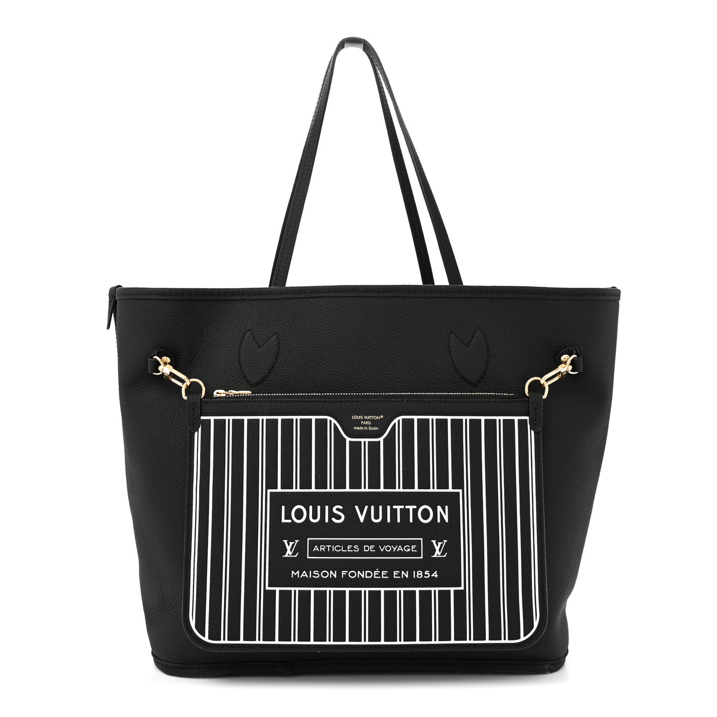 Monogram Calfskin Neo Neverfull Inside Out MM Black