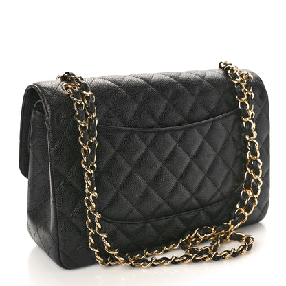 Chanel Caviar Quilted Jumbo Double Flap Black 3 of 13