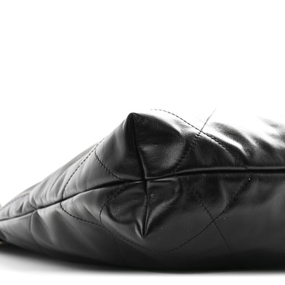 Chanel Shiny Calfskin Quilted Small Chanel 22 Black 11 of 13