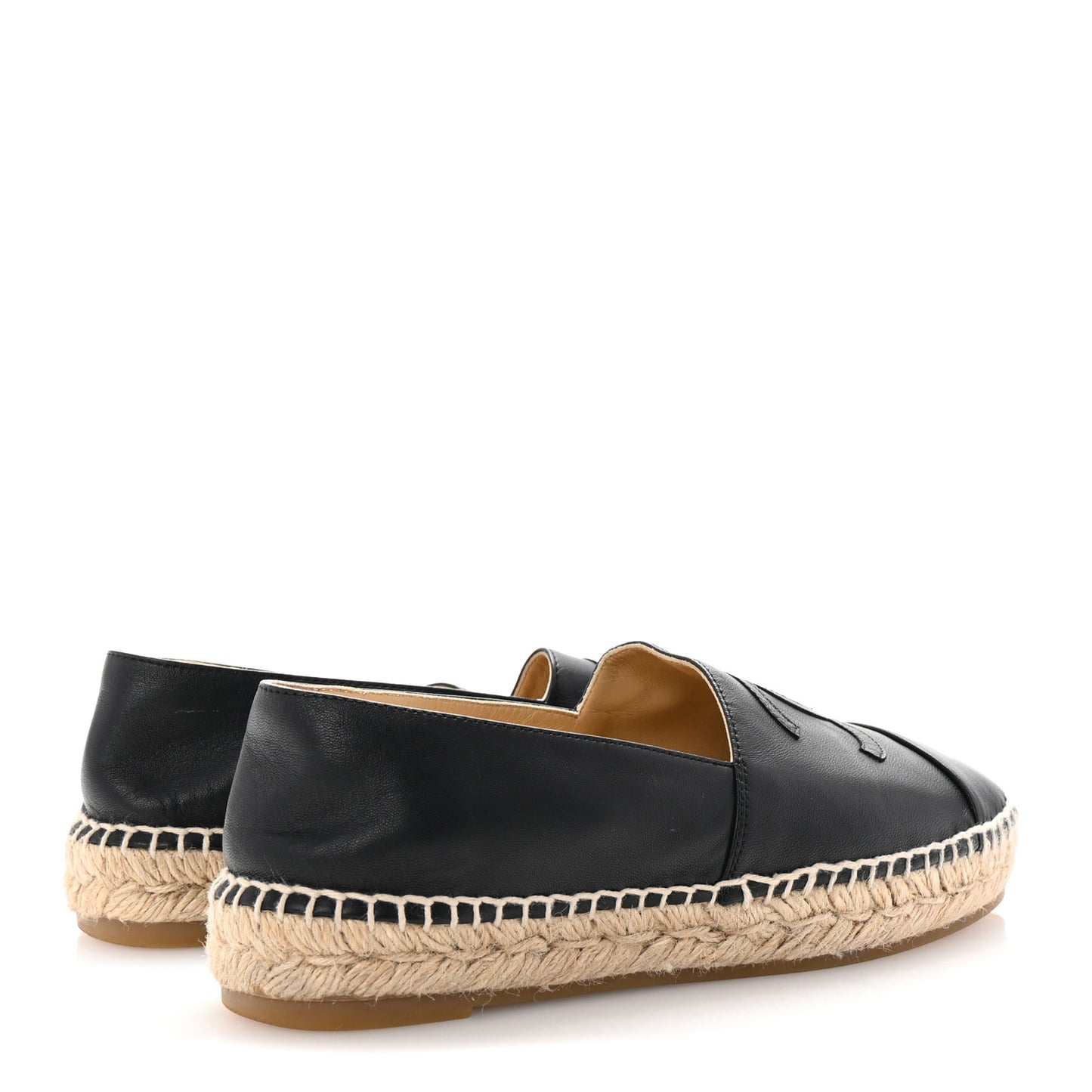 Lambskin CC Espadrilles 38 Black