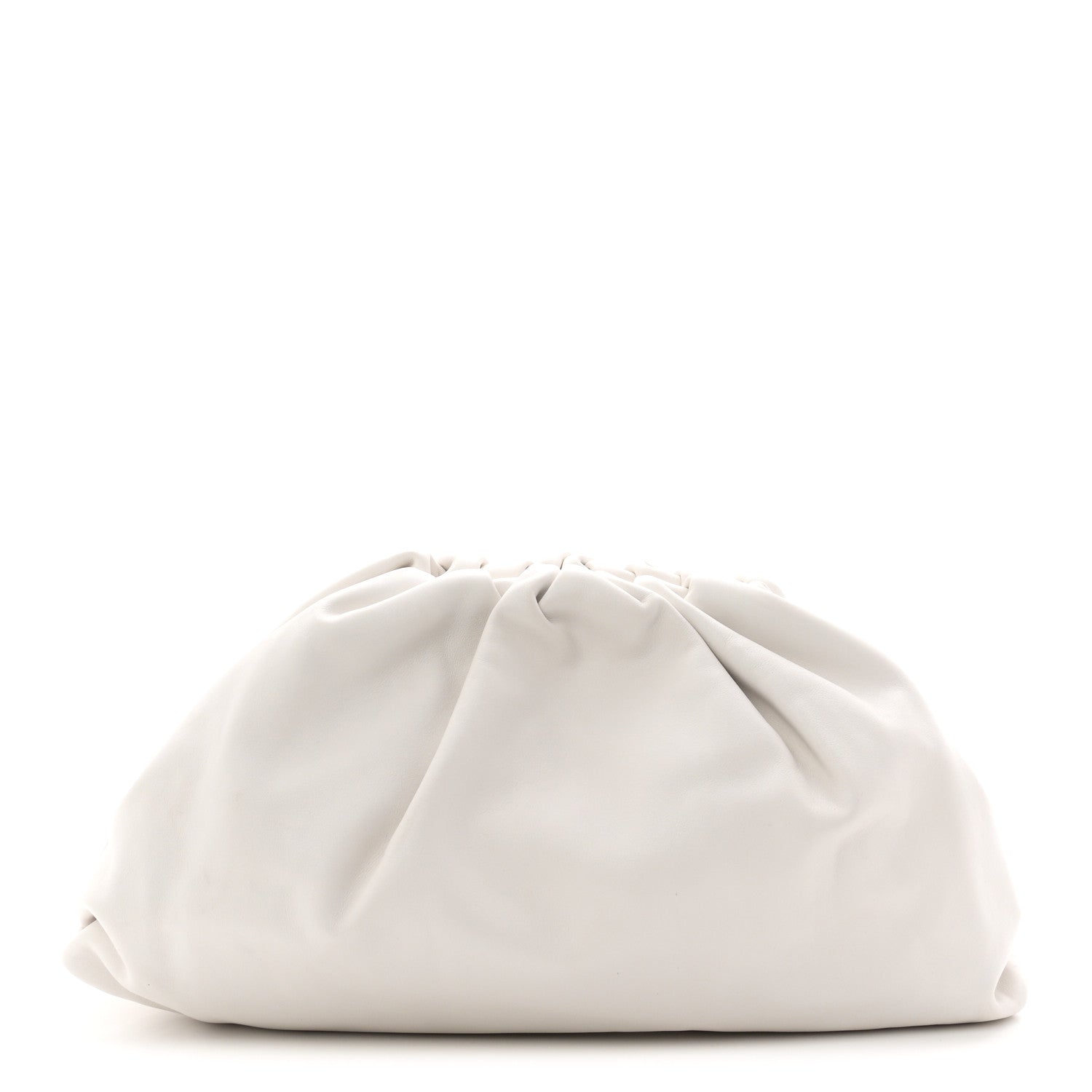 Bottega Veneta Smooth Butter Calf The Pouch Oversized Clutch Chalk 1 of 10