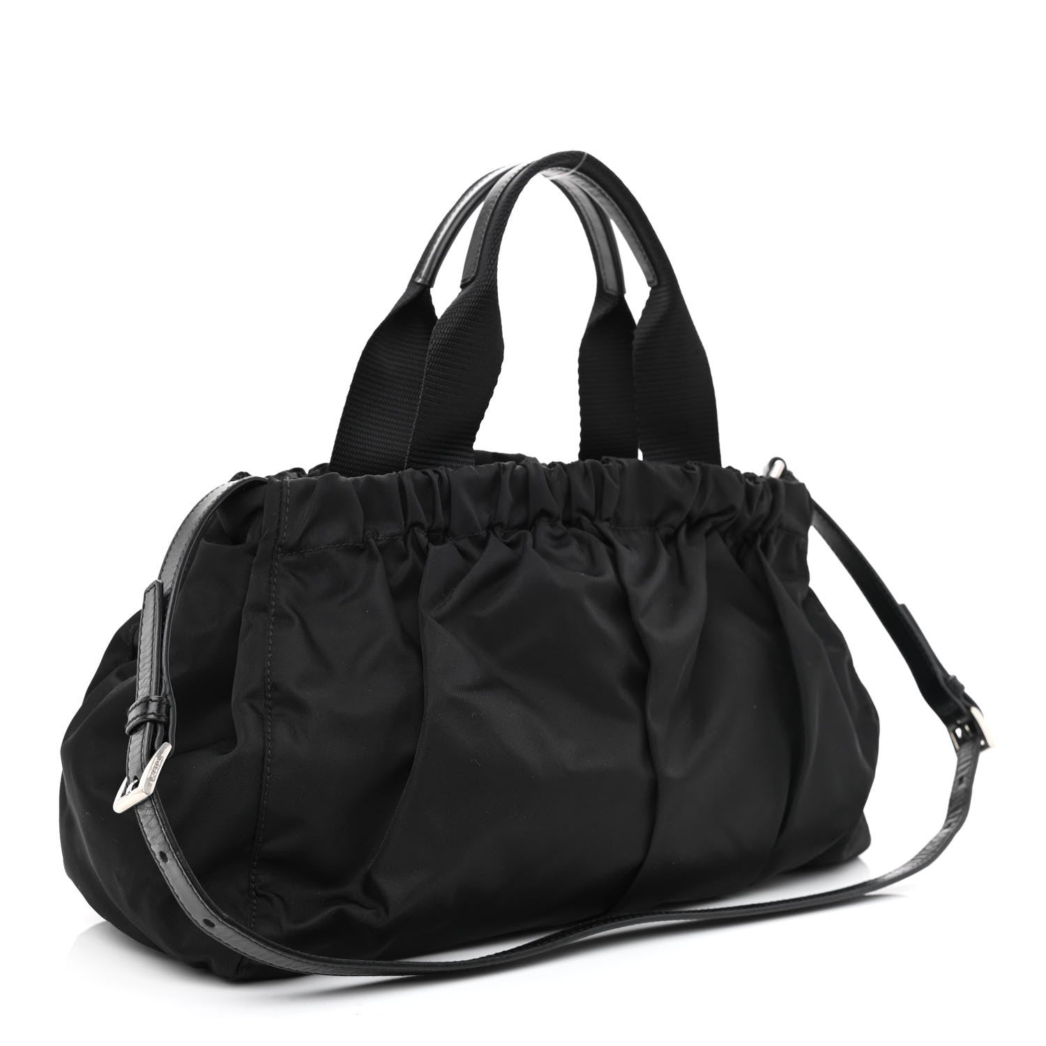 Prada Tessuto Nylon Shoulder Bag Black 3 of 14