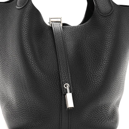 Hermes Taurillon Clemence Picotin Lock 22 MM Black 8 of 10