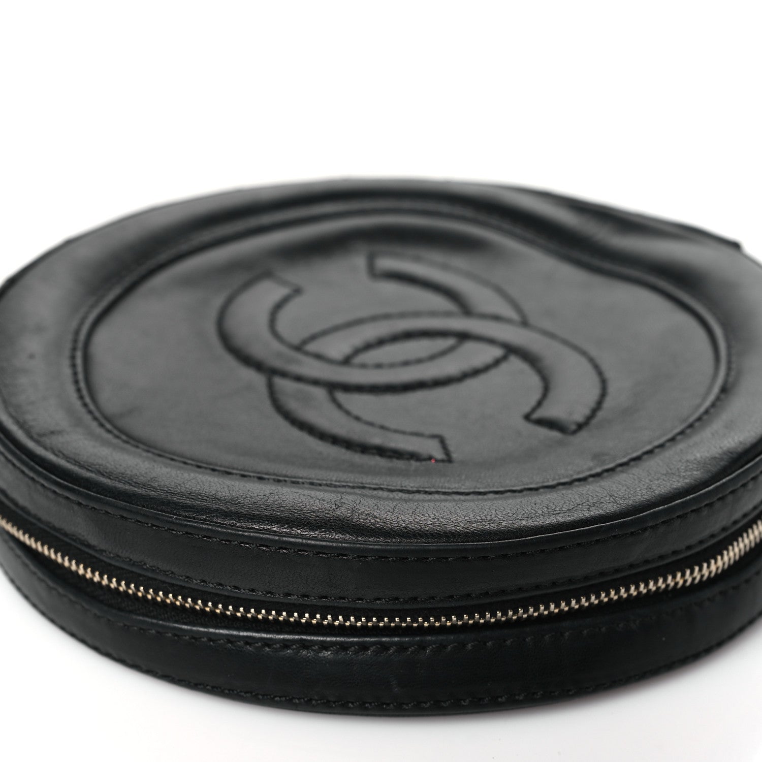 Chanel Lambskin Square Quilted Round Shoulder Bag Black 10 of 11