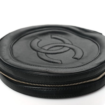 Chanel Lambskin Square Quilted Round Shoulder Bag Black 10 of 11