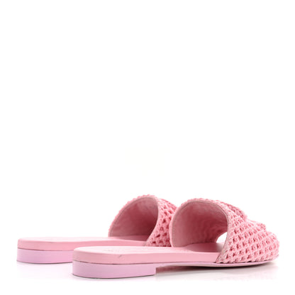 Chanel Crochet CC Mules Sandals 36.5 Rose 5 of 13