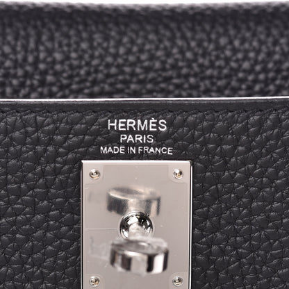 Hermes Taurillon Clemence Kelly Ado Backpack Black 13 of 25