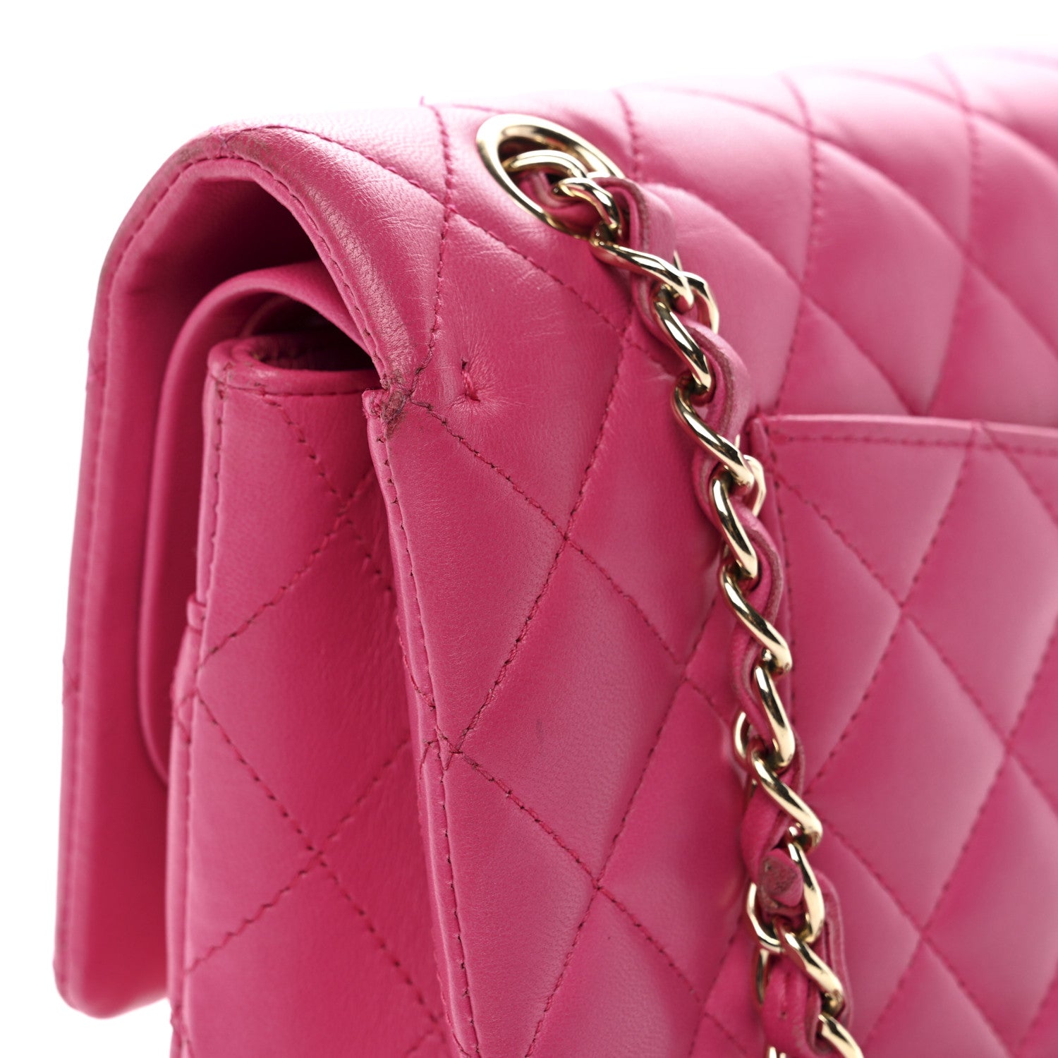 Chanel Lambskin Quilted Medium Double Flap Pink 16 of 16