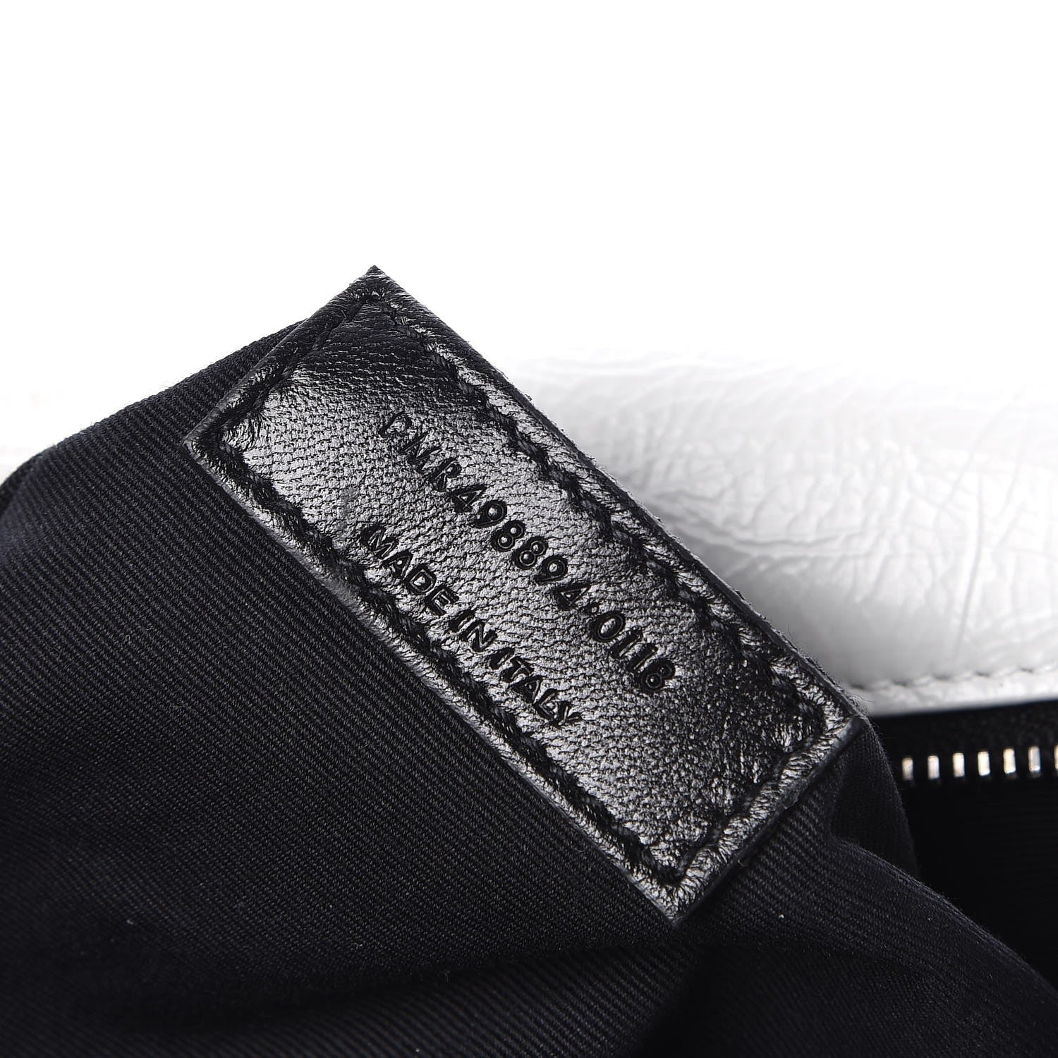 Saint Laurent Crinkled Calfskin Matelasse Monogram Medium Niki Chain Satchel Dirty White 8 of 8