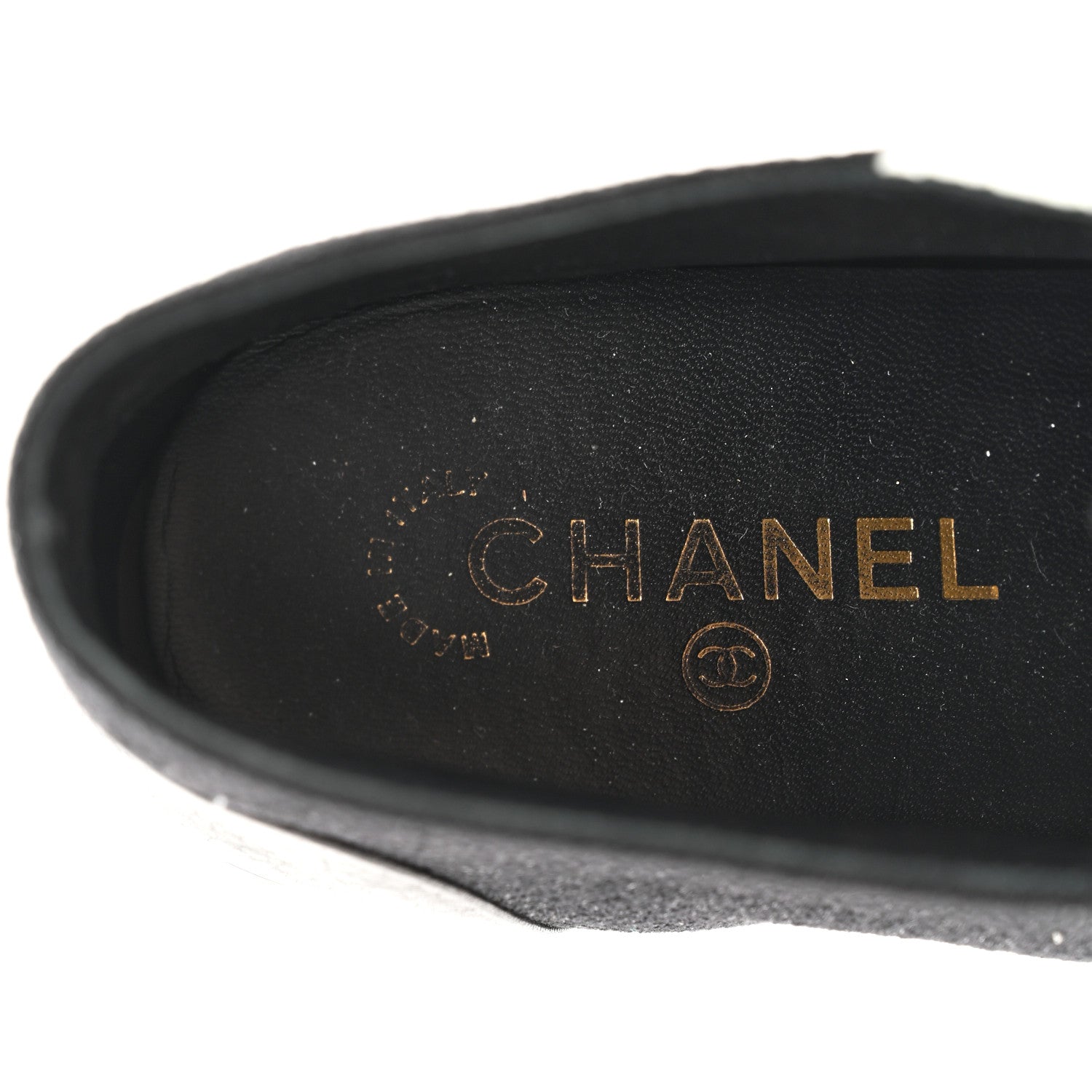 Chanel Tweed Calfskin CC Lace Up Short Boots 40.5 Black Gold 6 of 12