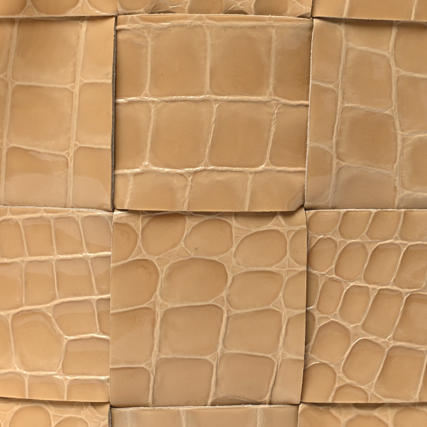 Bottega Veneta Intreccio Mini Gloss Croc Crossbody Bucket Bag Praline 7 of 9