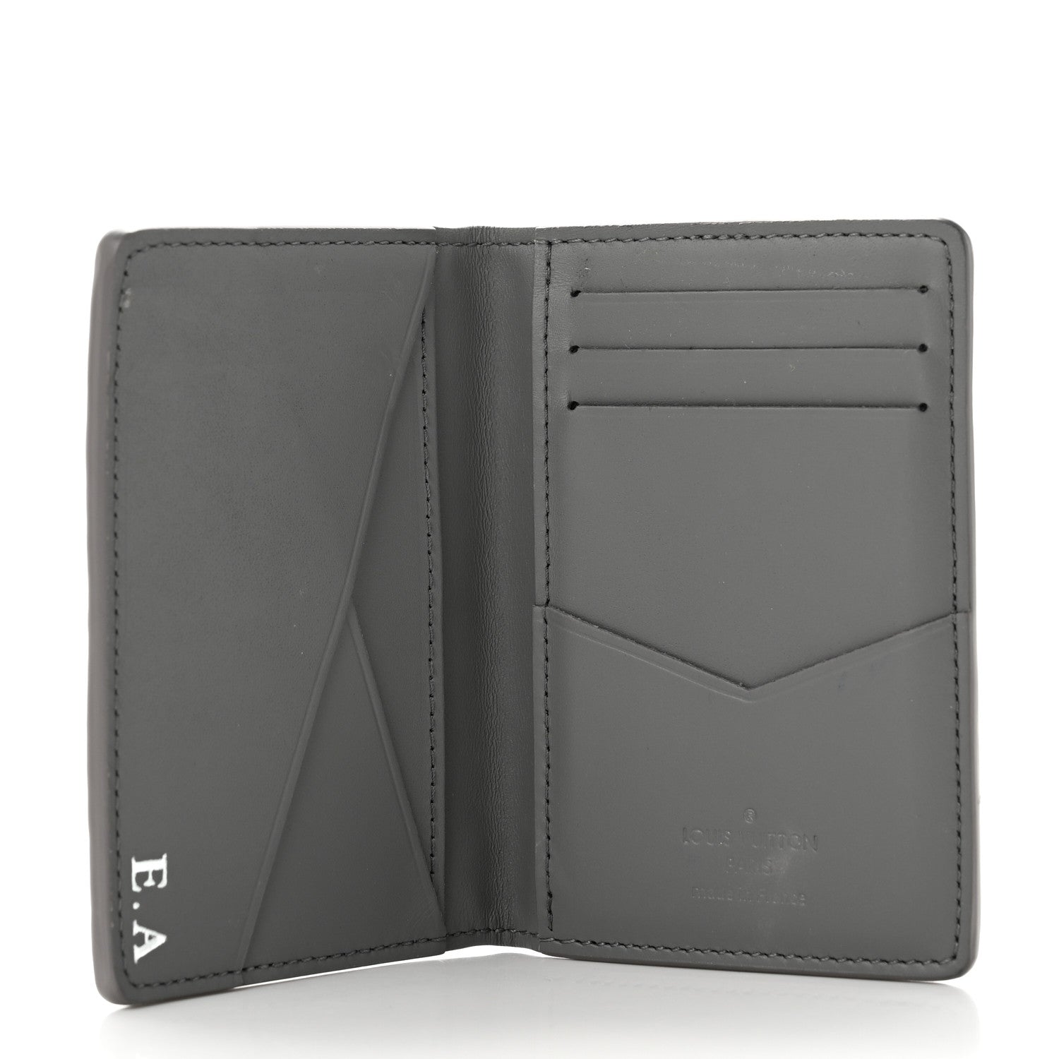 Louis Vuitton Calfskin Monogram Shadow Pocket Organizer Antarctic Grey 5 of 7
