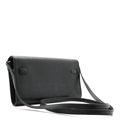 Hermes Chevre Mysore Kelly Wallet To Go Black 3 of 16