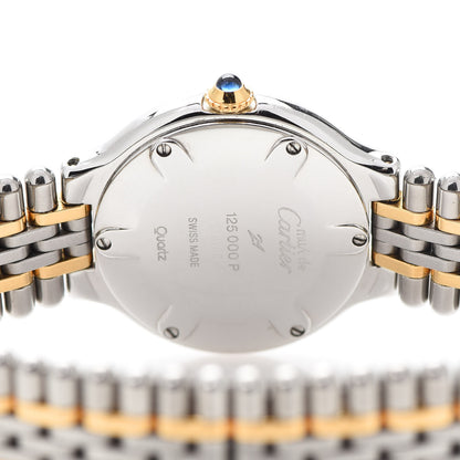 Cartier Stainless Steel 18K Yellow Gold 28mm Must De 21 Bullet Link Quartz Watch 5 of 9
