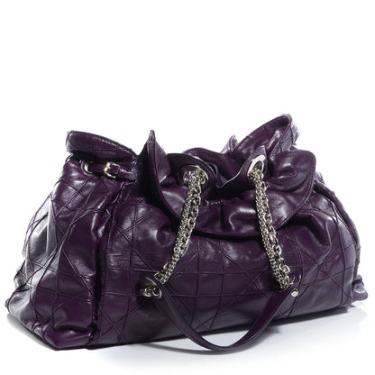 Christian Dior Lambskin Cannage Medium Le Trente Tote Purple 3 of 8