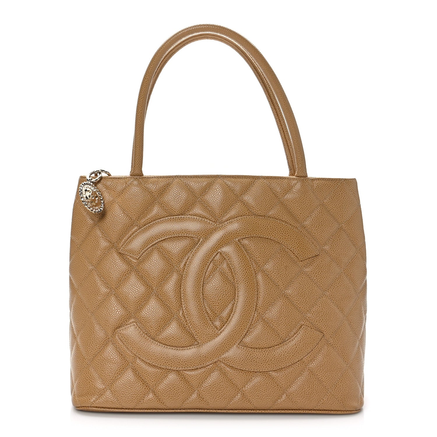 Chanel Caviar Quilted Medallion Tote Beige 1 of 9