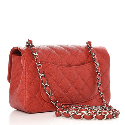 Chanel Caviar Quilted Mini Rectangular Flap Red 3 of 8