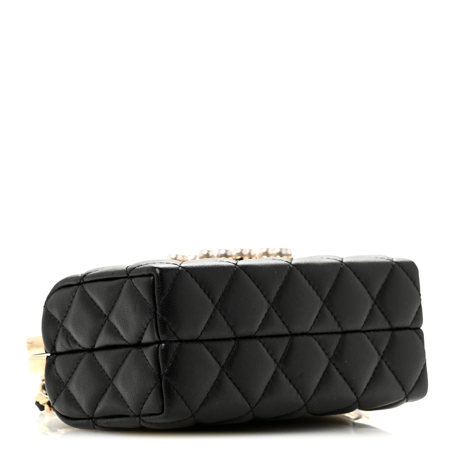 Chanel Lambskin Quilted Pearl CC Vanity Case Black 4 of 11