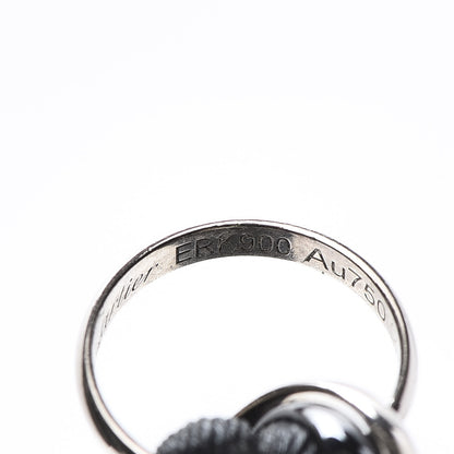 Cartier 18K White Gold Ceramic Trinity Cord Bracelet Black 9 of 14