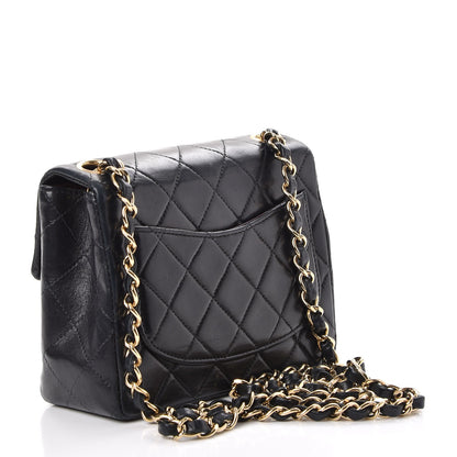 Chanel Lambskin Quilted Mini Square Flap Black 4 of 14