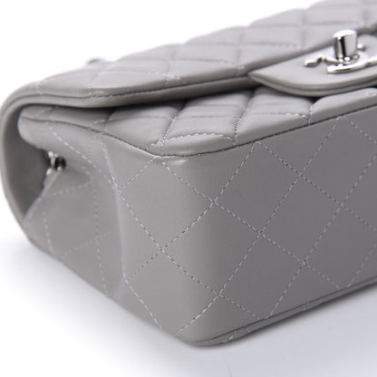 Chanel Lambskin Quilted Mini Rectangular Flap Grey 6 of 10