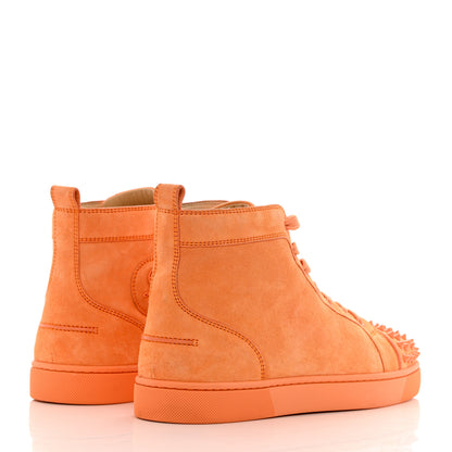 Christian Louboutin Veau Velours Mens Louis Orlato Flat Spikes Sneakers 41.5 Melon May 4 of 10
