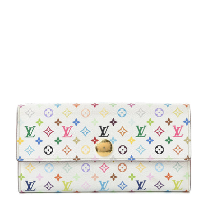 Louis Vuitton Monogram Multicolor Sarah Wallet White Eglantine 1 of 13