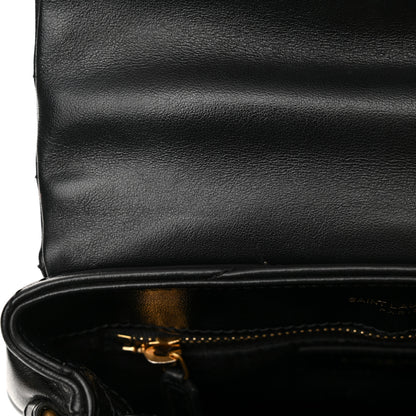 Saint Laurent Calfskin Y Quilted Monogram Toy Loulou Crossbody Bag Black 12 of 16
