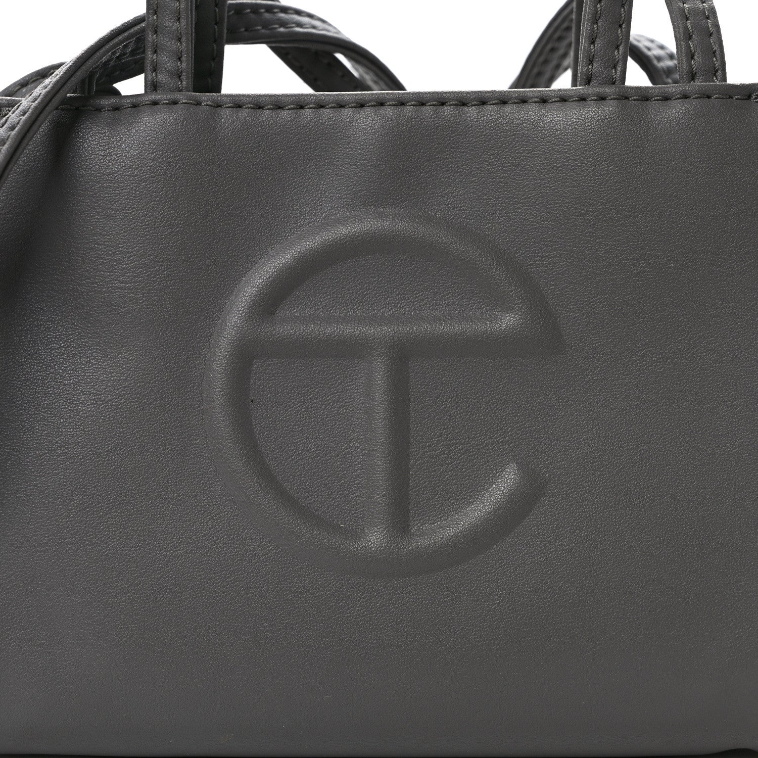 Telfar Vegan Leather Small Shopping Bag Grey 8 of 10