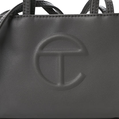 Telfar Vegan Leather Small Shopping Bag Grey 8 of 10