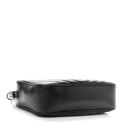 Saint Laurent Calfskin Matelasse Monogram Lou Camera Bag Black 4 of 10