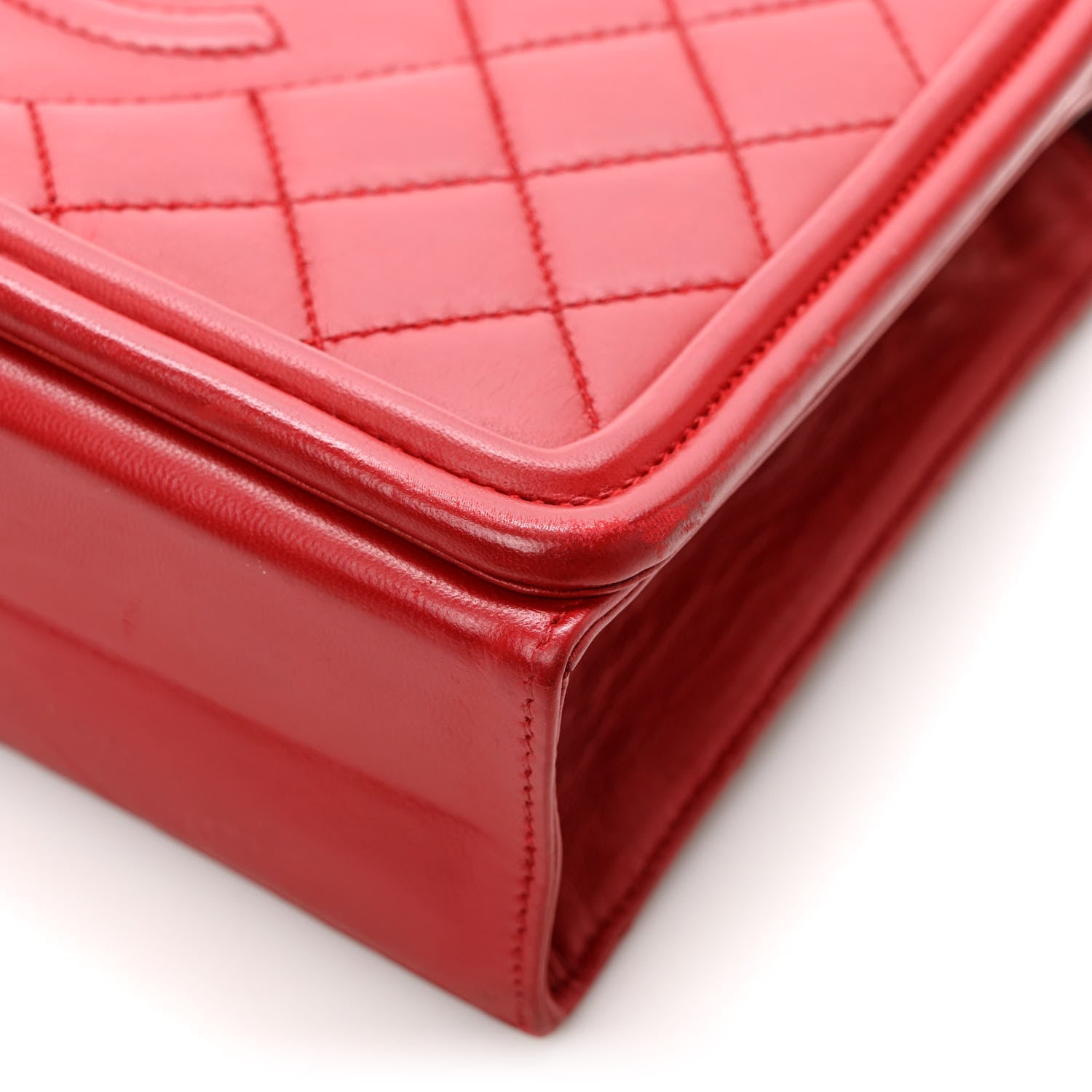 Chanel Lambskin Quilted Small Single Flap Red 10 of 10