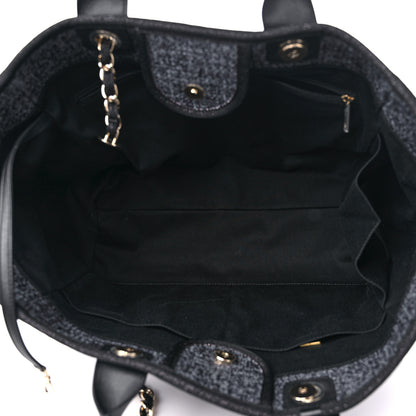 Chanel Lurex Boucle Medium Deauville Tote Black 5 of 9
