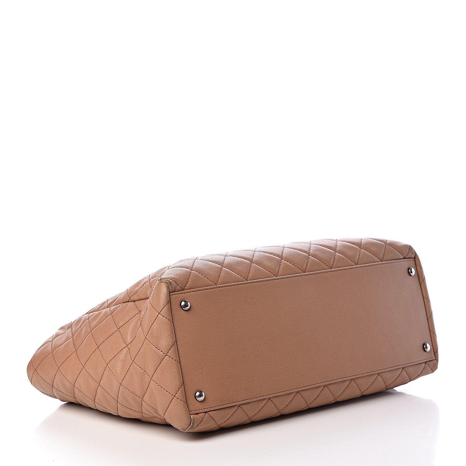 Chanel Caviar Quilted Large Coco Handle Shopping Tote Beige 4 of 16