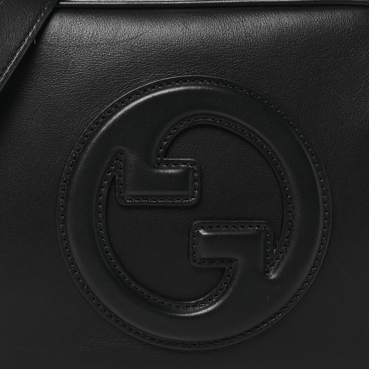 Gucci Sakai Be Green Calfskin Diagonal Stitched Small Blondie Shoulder Bag Black 13 of 28