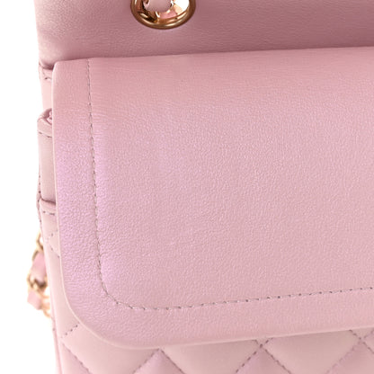 Chanel Lambskin Quilted Medium Double Flap Light Pink 11 of 11