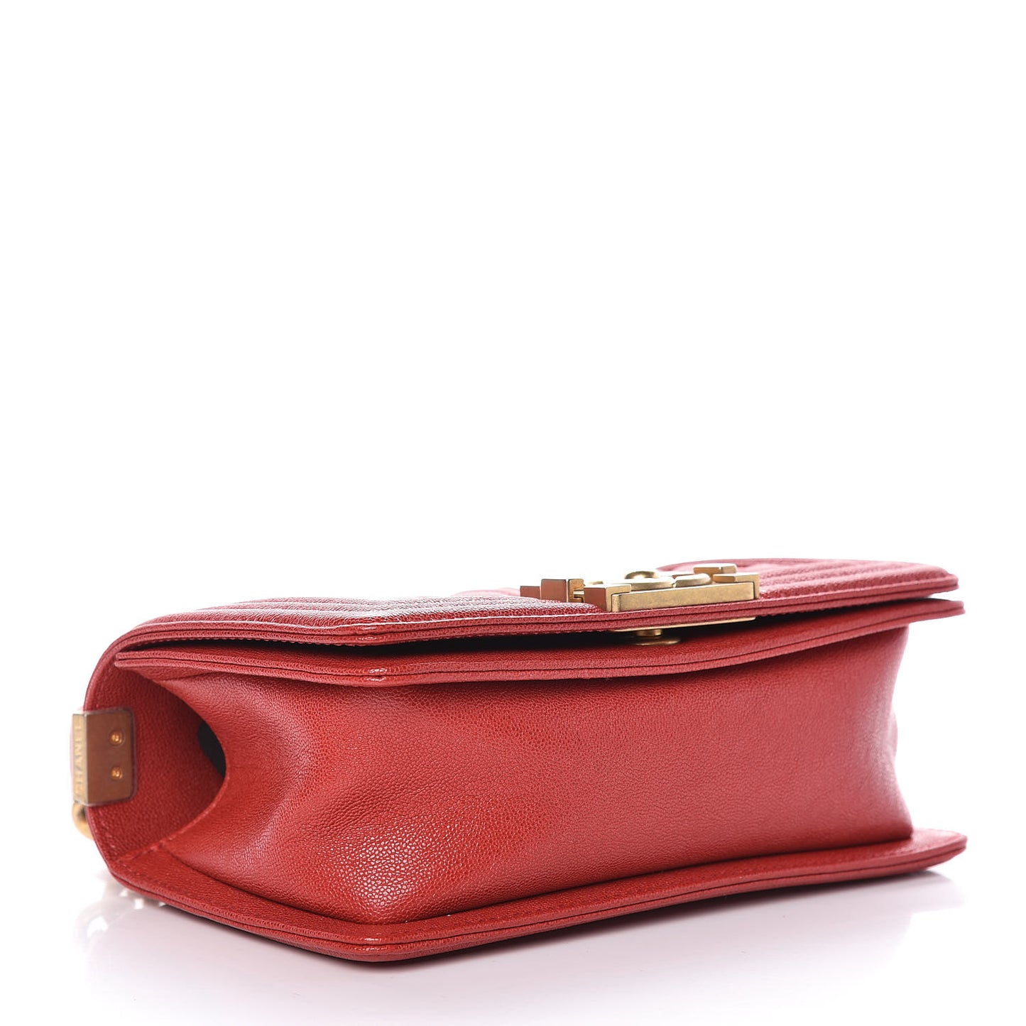 Caviar Quilted Small Boy Flap Red