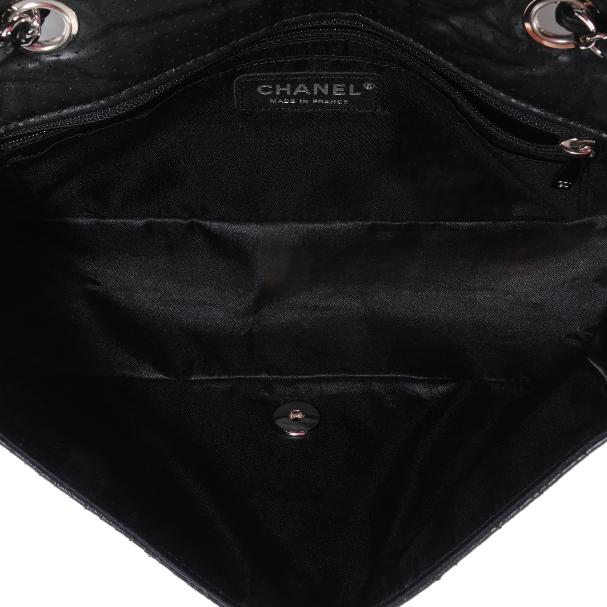 Chanel Aged Calfskin Perforated Flap Black 5 of 8