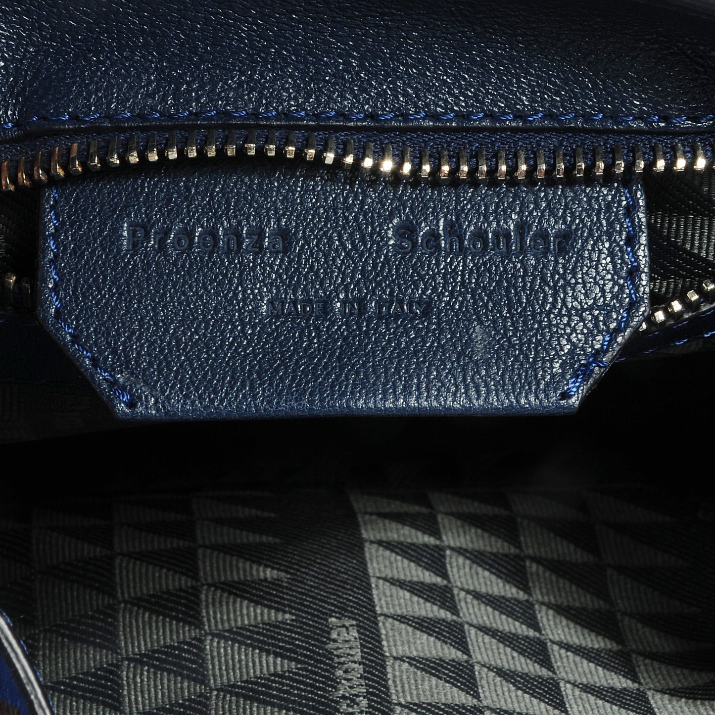 Triangle Print Mini PS1 Pouch Royal Blue Pinot Noir