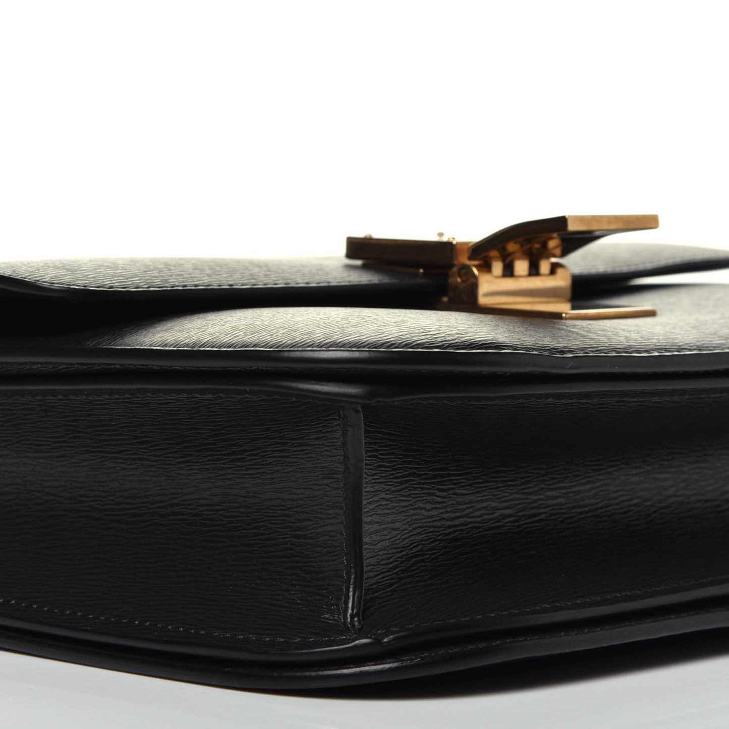 Liege Calfskin Medium Classic Box Flap Bag Black