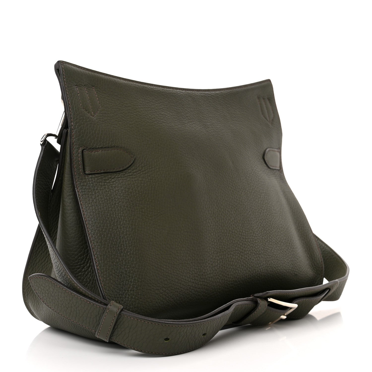 Hermes Taurillon Clemence Jypsiere 34 Vert De Gris 3 of 11