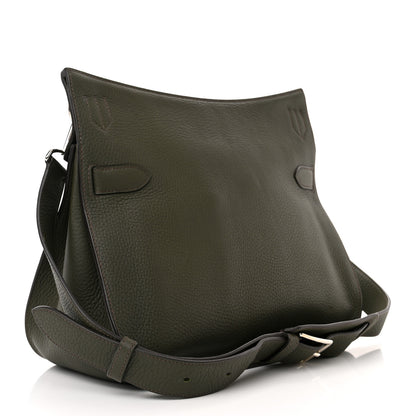 Hermes Taurillon Clemence Jypsiere 34 Vert De Gris 3 of 11