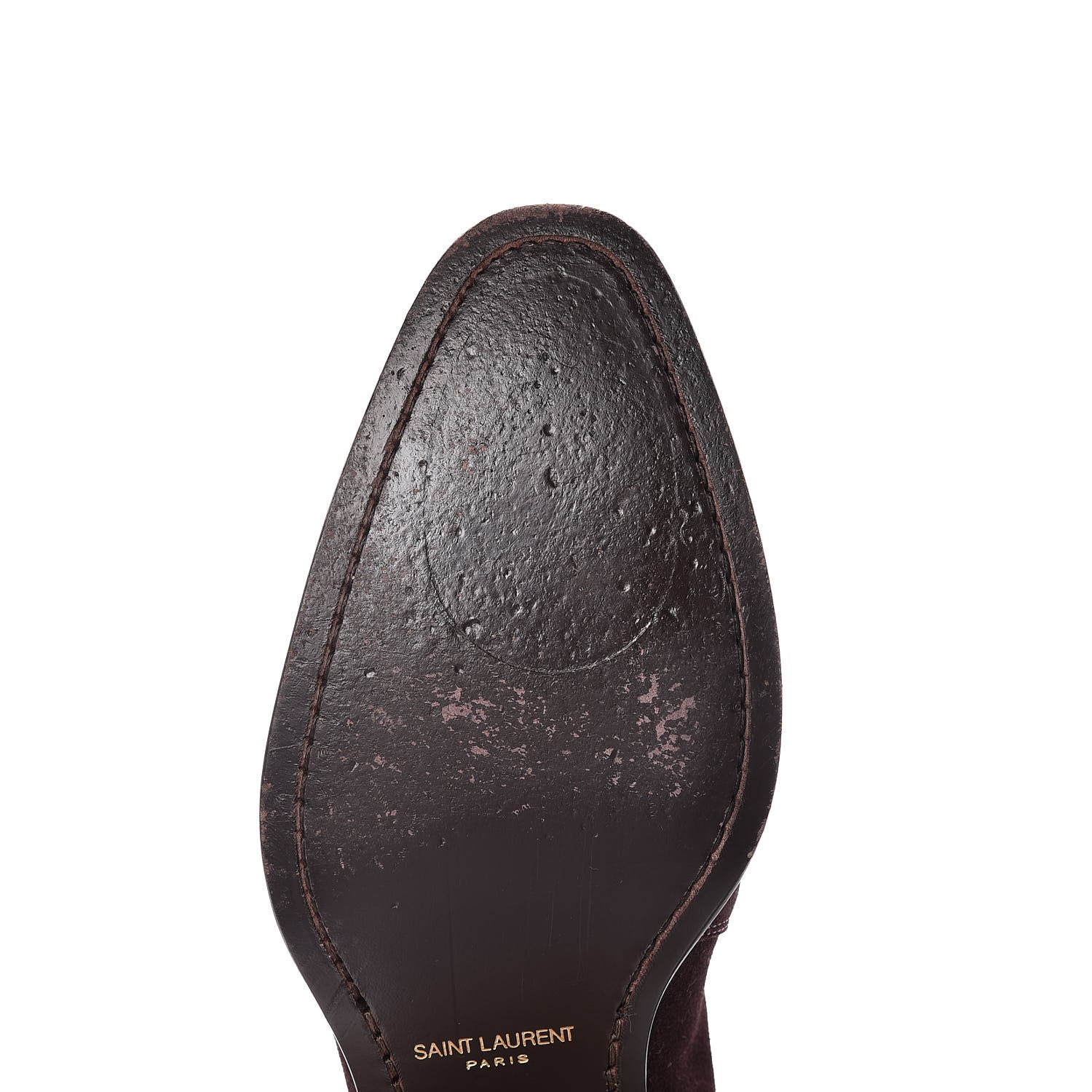 Saint Laurent Suede Soho Calfskin Ankle Boots 40 Deep Blood 11 of 25