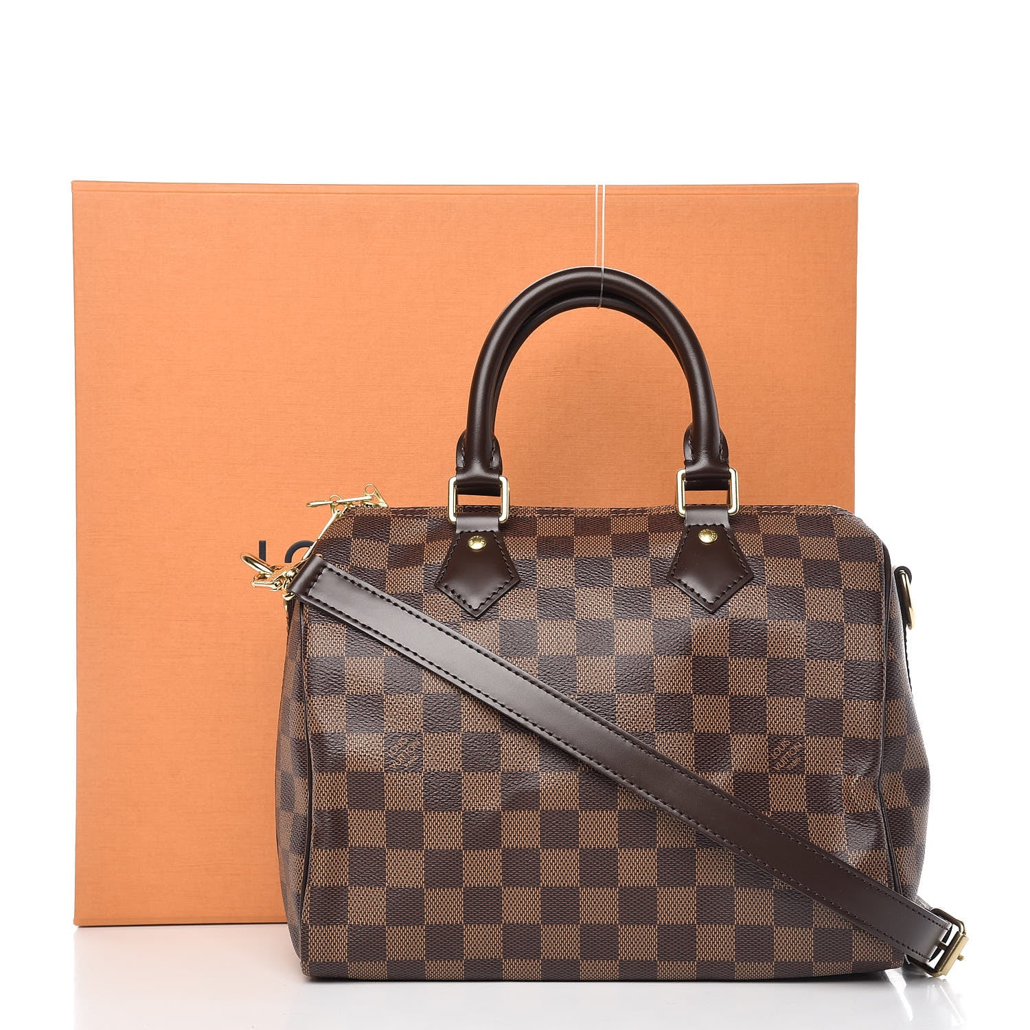 Louis Vuitton Damier Ebene Speedy Bandouliere 25 10 of 10