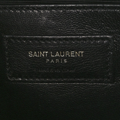 Saint Laurent Grain De Poudre Classic Monogram Cassandre Clutch Dark Red 7 of 12