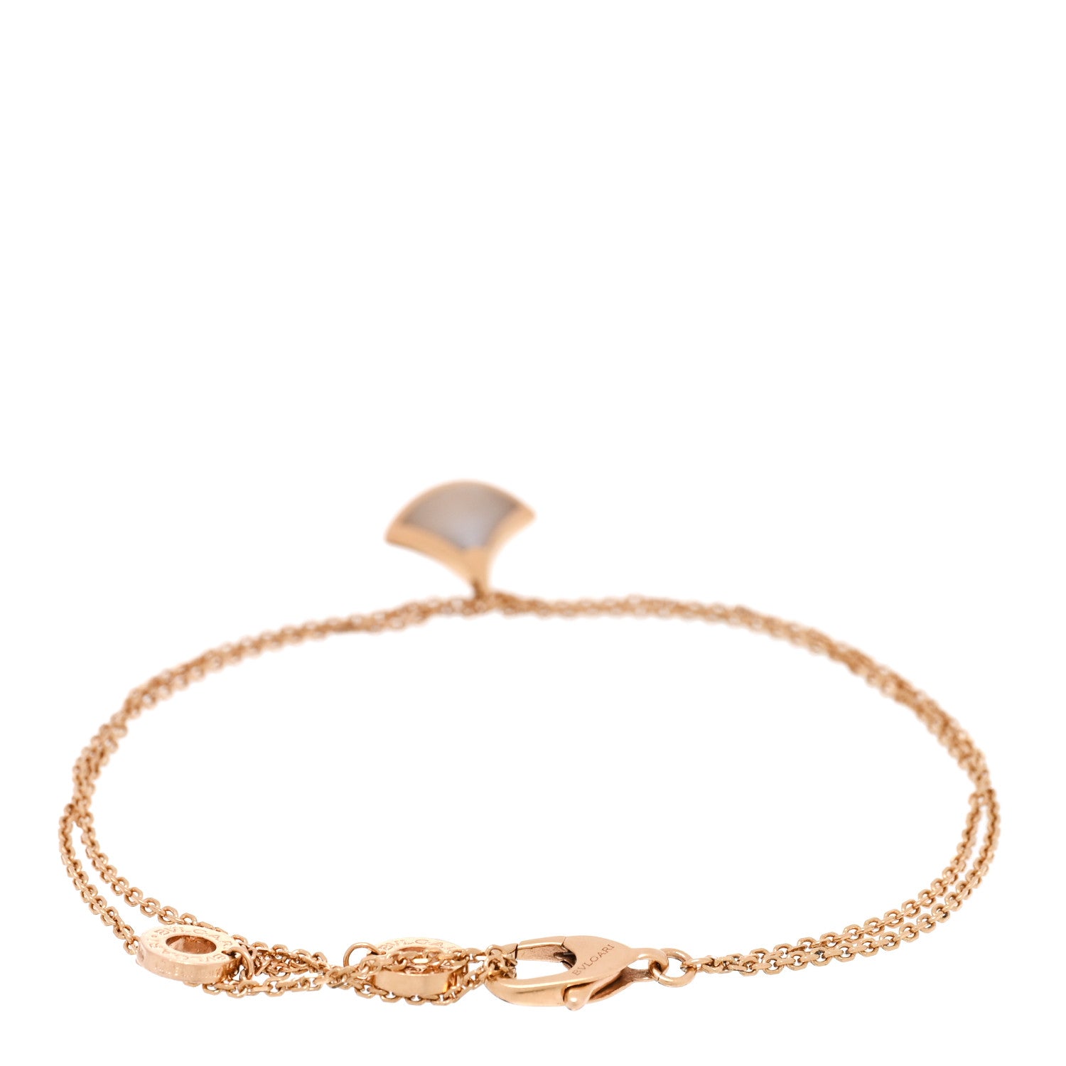 Bulgari 18K Rose Gold Mother of Pearl Divas' Dream Bracelet ML 2 of 3