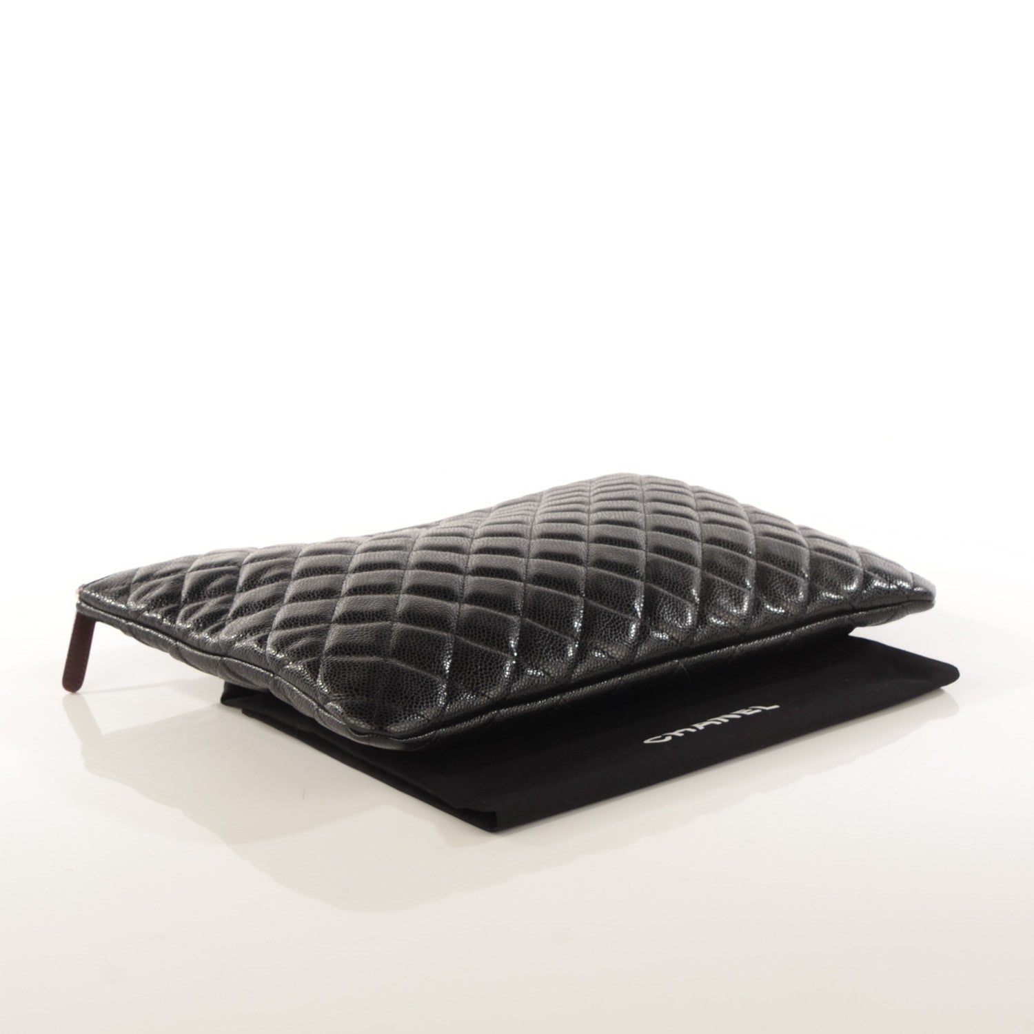 Chanel Caviar Quilted Large Cosmetic Case Black 4 of 7